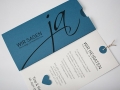 Hochzeitskarte JA! azurblau mit Texteinlage