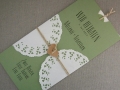 Hochzeitseinladung Hochzeitskarte Vintage grün