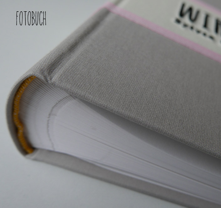 Foto Gästebuch FELINA oder Be Pure in grau/pink als Fotobuch