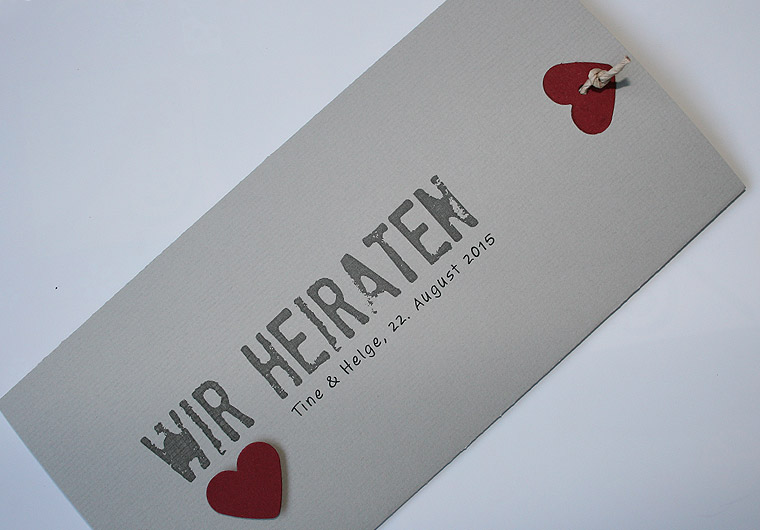 Hochzeitskarte grau Be Grey No.1