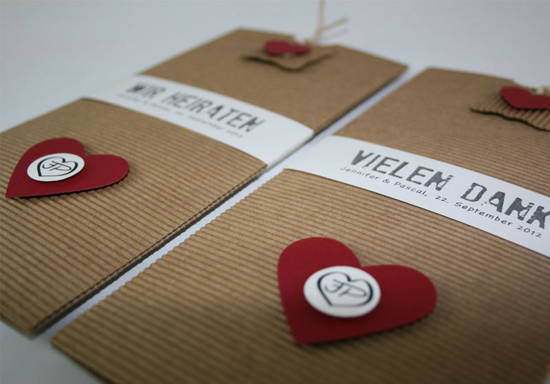 Hochzeitskarte BeNatureRED