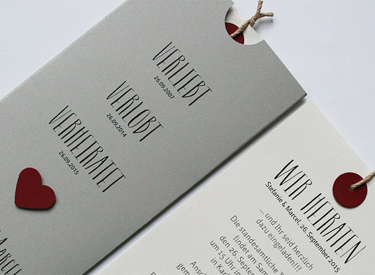 Hochzeitskarte Verliebt.Verlobt.Verheiratet.