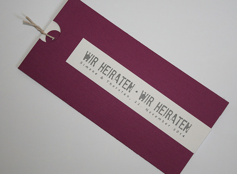 Hochzeitskarte grau Be Pure in ...