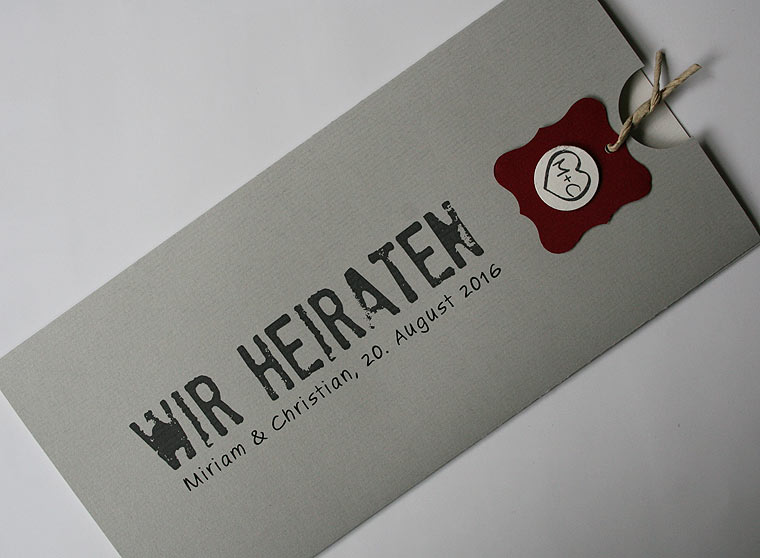 Hochzeitskarte grau BeGrey2