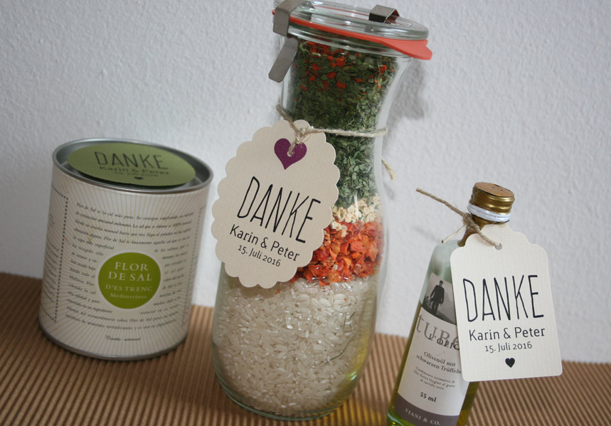 Geschenkanhänger für Hochzeitsgastgeschenke