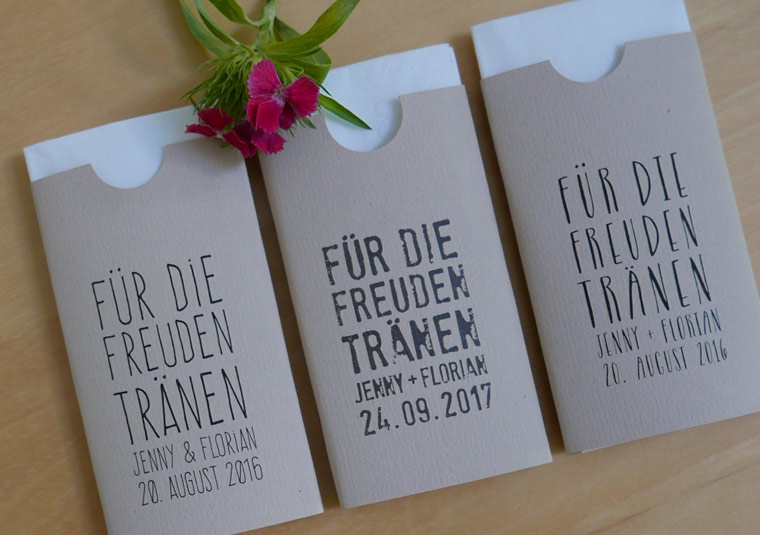 Taschentücher für Freudentränen HUGGY