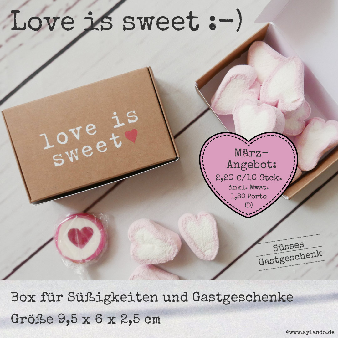 Geschenkbox "love is sweet"